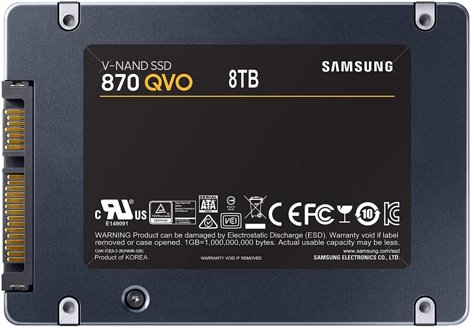 아마존에 등록된 삼성 870 QVO SSD 8TB.