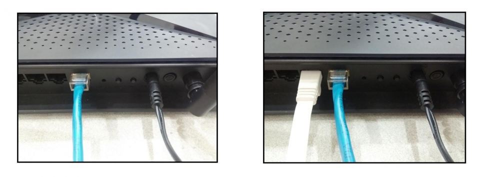 사용하는 인터넷 회선을 DIR-882 뒷면의 인터넷 포트에 연결한다. 이후 동봉된 랜케이블이나 별도의 랜케이블로 PC와 DIR-882를 연결한다. 이때 포트는 1~3번에 연결하자. 4번 포트는 IPTV용으로 미리 설정되어 있기 때문이다.