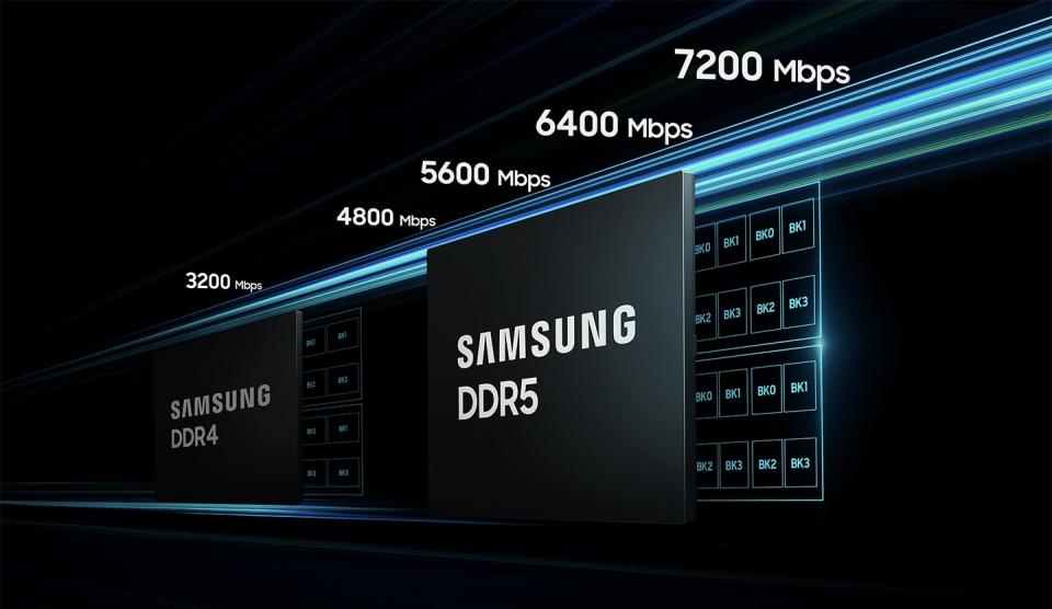 DDR5 메모리는 이전보다 더 빠른 속도로 게이머와 전문가에 쾌적한 사용 환경을 제공한다.